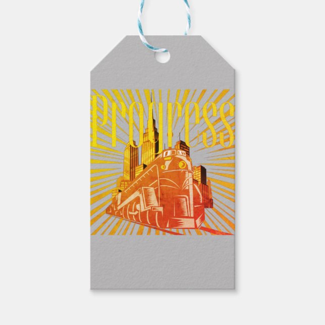 Vintage Style Progress Gift Tags (Front)