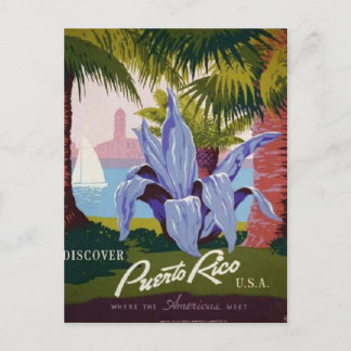 Vintage-Style Puerto Rico Postcard
