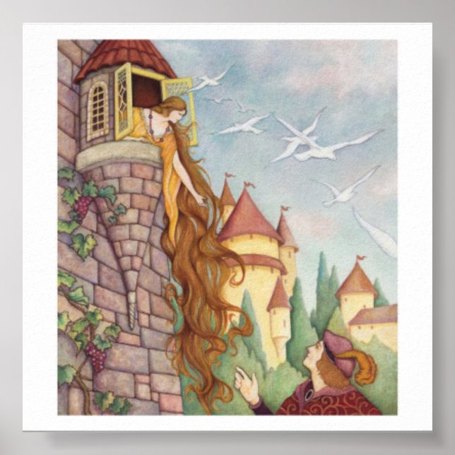Vintage Style Rapunzel Poster (Front)