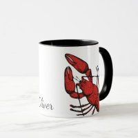 Vintage style red lobster design