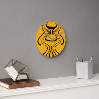 Vintage Style Retro Motivational Typography Quote Round Clock