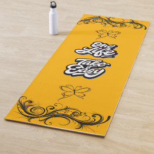 Vintage Style Retro Motivational Typography Quote Yoga Mat