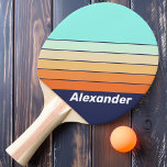 Vintage Style Retro Sport Striped with Name Ping Pong Paddle<br><div class="desc">Add a personalised touch to your game with the Vintage Style Retro Sport Striped Ping Pong Paddle, featuring a bold, classic striped design and the option to customise with your name. This paddle brings a unique blend of nostalgia and individuality to every serve and rally, making it perfect for casual...</div>