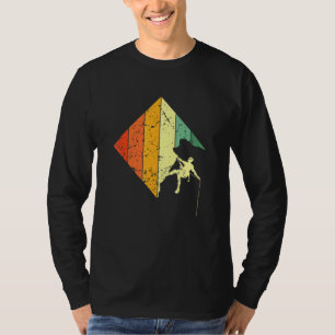 Vintage Style Rock Climbing Retro Bouldering Climb T-Shirt