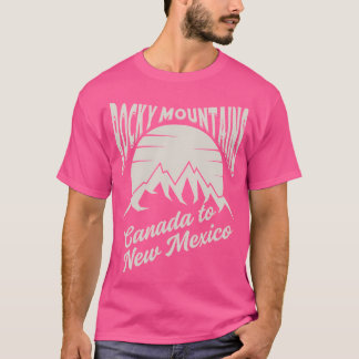 Vintage-Style Rocky Mountains Sunset Canada To New T-Shirt