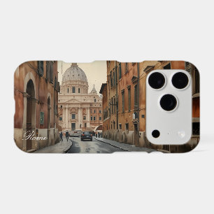 Vintage Style Rome Italian Travel Watercolor