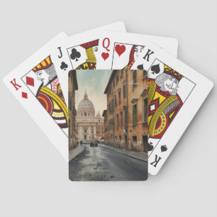 Vintage Style Rome Italian Travel Watercolor Playing Cards