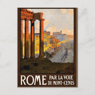 Vintage style Rome, Italy picture travel postcard
