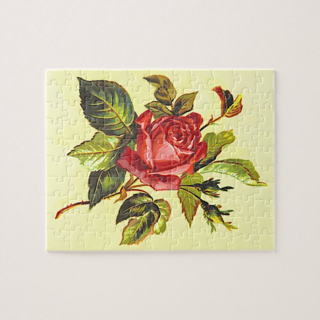 Vintage Style Rose Depiction Puzzle (Horizontal)