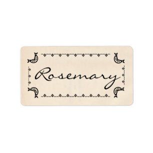 Vintage-Style Rosemary Labels