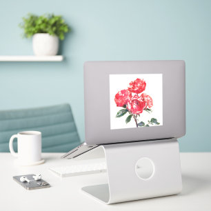 Vintage Style Roses Flower Art Sticker