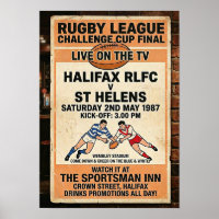 Vintage Style Rugby League Final 1987 Fan Art