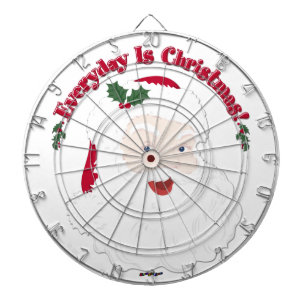 Vintage Style Santa Everyday Is Christmas! Dartboard