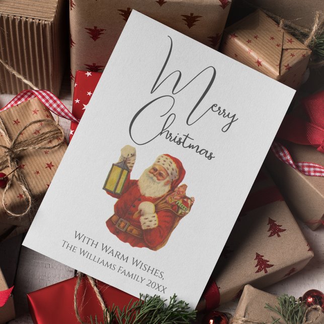 Vintage Style Santa Merry Christmas Holiday Card (Vintage Style Santa Merry Christmas Holiday Card
)