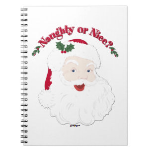Vintage Style Santa Naughty or Nice? Notebook
