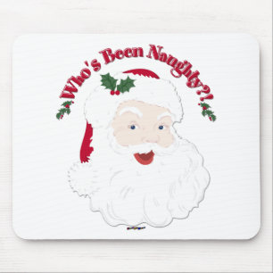 Vintage Style Santa Who's Been Naughty?! Mouse Mat