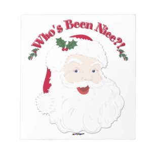 Vintage Style Santa Who's Been Nice?! Notepad