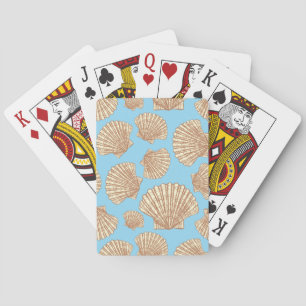Vintage Style Seashell Pattern Playing Cards