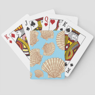 Vintage Style Seashell Pattern Playing Cards