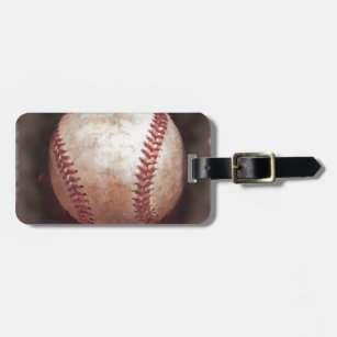 Vintage Style Sepia Baseball Artwork Bag Tags