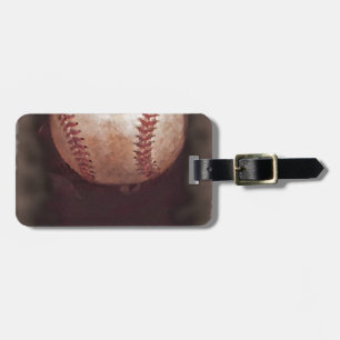 Vintage Style Sepia Baseball Artwork Luggage Tag