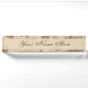 Vintage Style Snowflakes with Customisable Text Nameplate
