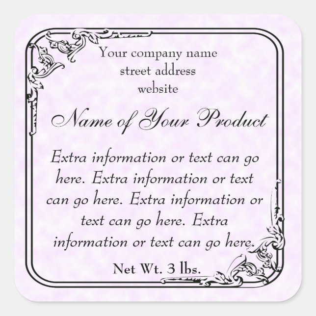 Vintage Style Soap and Cosmetics Label light pink (Front)