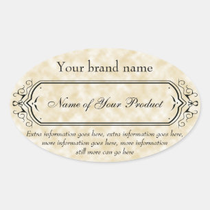 Vintage Style Soap and Cosmetics Label tan oval