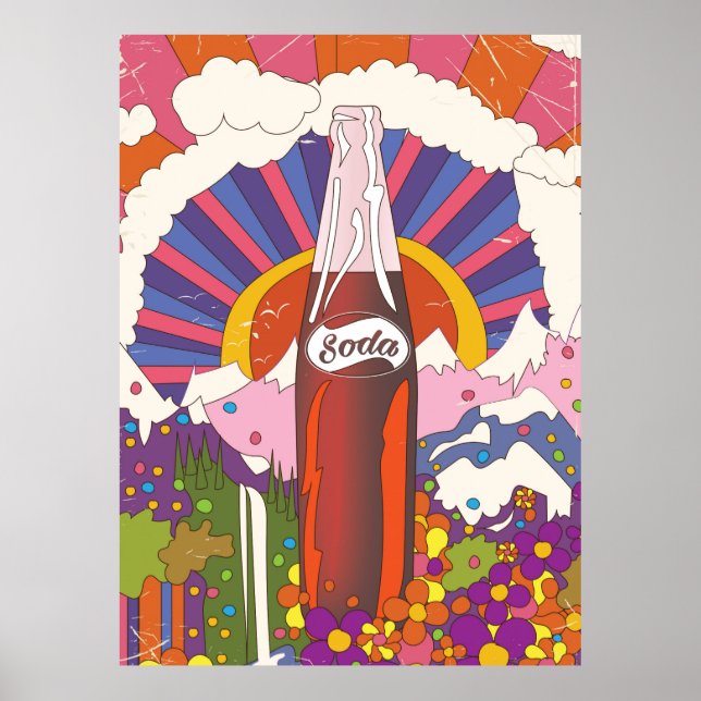 Vintage style soda commercial poster (Front)