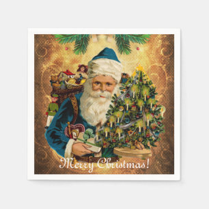 Vintage Style St Nicholas (Santa Claus) Christmas  Napkin