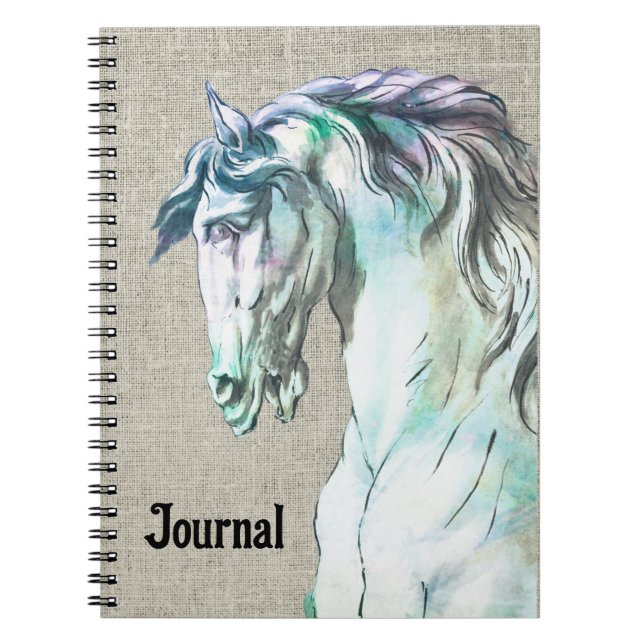 Vintage Style Strong Horse Art Journal (Front)