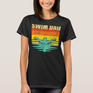 Vintage Style Swimming Swimmer Swim Dad Father's T-Shirt