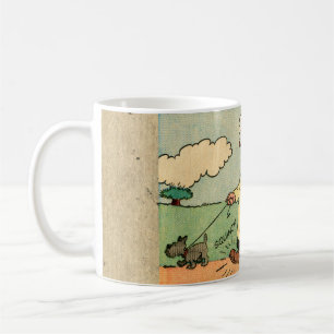 Vintage-Style “Taking the Dog for a Walk" Mug” Coffee Mug