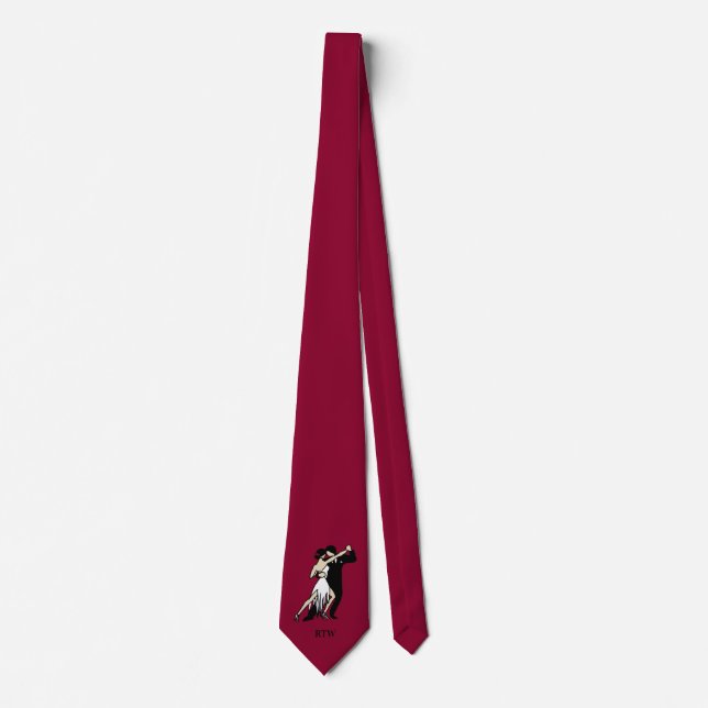 Vintage-style Tango Dancers Neck Tie (Front)