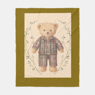 Vintage style teddy fleece blanket