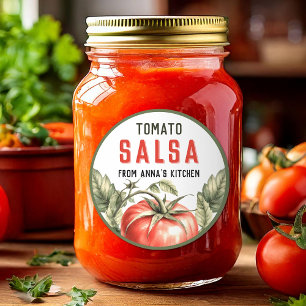 Vintage Style Tomato Salsa custom label