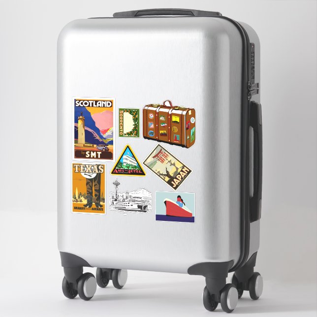 Vintage style Travel  Stickers (Suitcase)