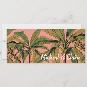 Vintage style tropical invitation
