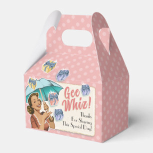 Vintage Style Umbrella Bridal Shower Favor Box