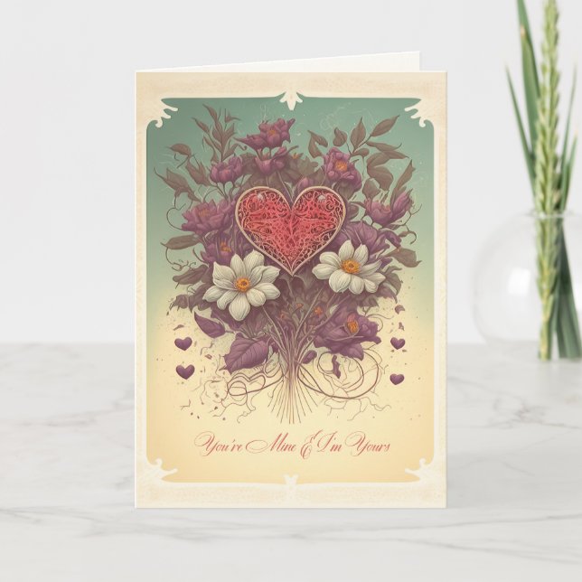 Vintage Style Valentine's Day Card (Front)