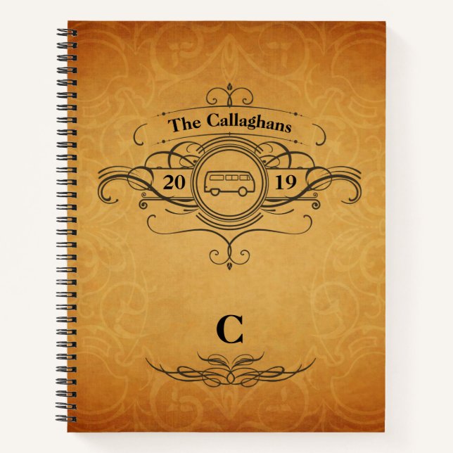 Vintage Style Van Travel Journal (Front)