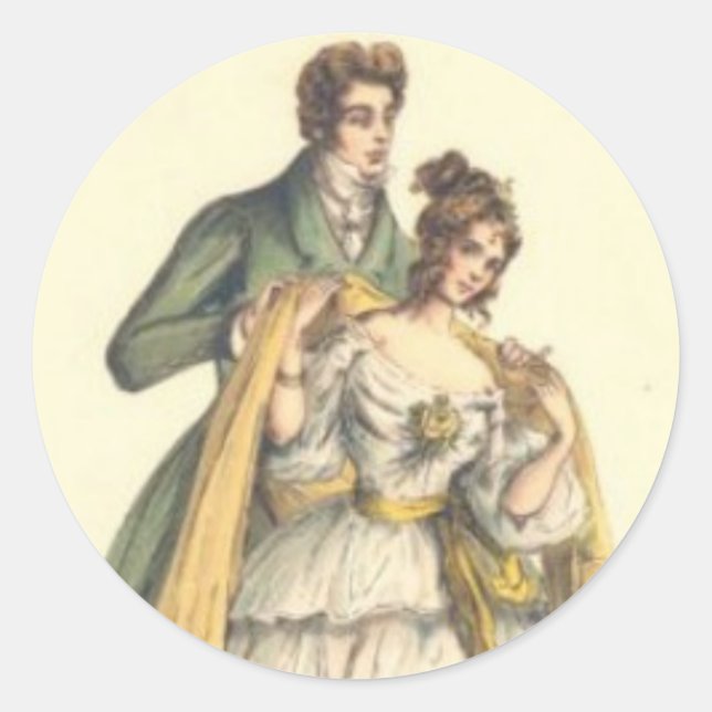 Vintage Style Victorian First Christmas Sticker (Front)