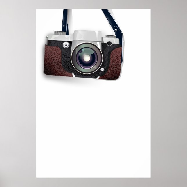 Vintage Style Vintage camera Poster (Front)