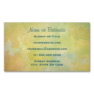 Vintage Style Watercolor background Magnetic Business Card