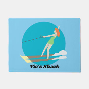 Vintage-style Waterski Doormat