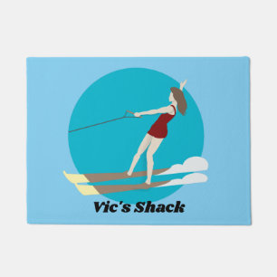 Vintage-style Waterski Doormat