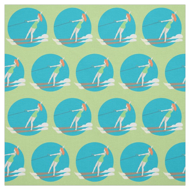 Vintage-style Waterski Fabric (Swatch)