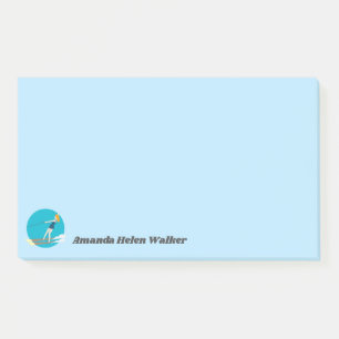 Vintage-style Waterski Post-it Notes