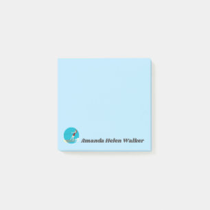 Vintage-style Waterski Post-it Notes