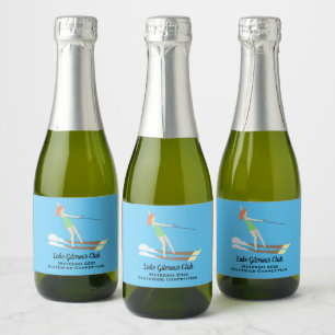 Vintage-style Waterski Sparkling Wine Label